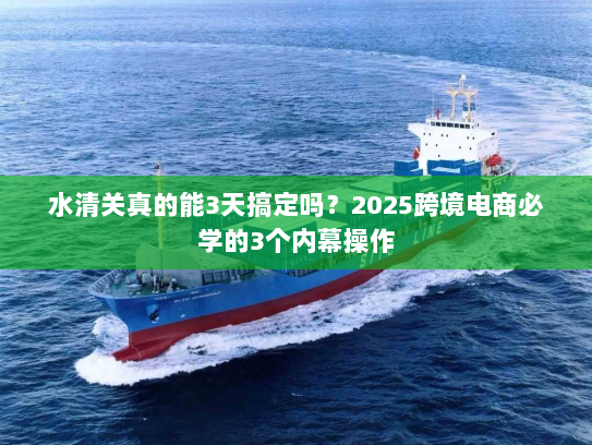 水清关真的能3天搞定吗？2025跨境电商必学的3个内幕操作