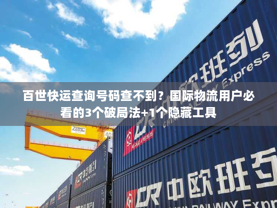 百世快运查询号码查不到？国际物流用户必看的3个破局法+1个隐藏工具