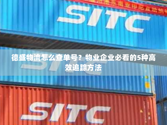 德盛物流怎么查单号?物业企业必看的5种高效追踪方法 德盛物流怎么查单号?物业企业必看的5种高效追踪方法