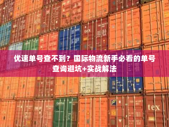 优速单号查不到？国际物流新手必看的单号查询避坑+实战解法