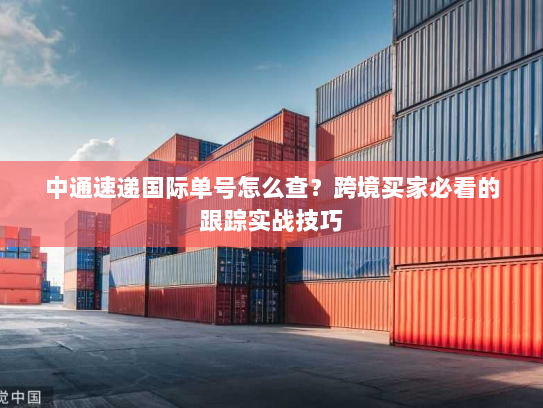 中通速递国际单号怎么查?跨境买家必看的跟踪实战技巧 中通速递国际单号怎么查?跨境买家必看的跟踪实战技巧