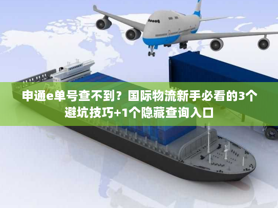 申通e单号查不到?国际物流新手必看的3个避坑技巧+1个隐藏查询入口 申通e单号查不到?国际物流新手必看的3个避坑技巧+1个隐藏查询入口