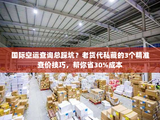 国际空运查询总踩坑？老货代私藏的3个精准查价技巧，帮你省30%成本