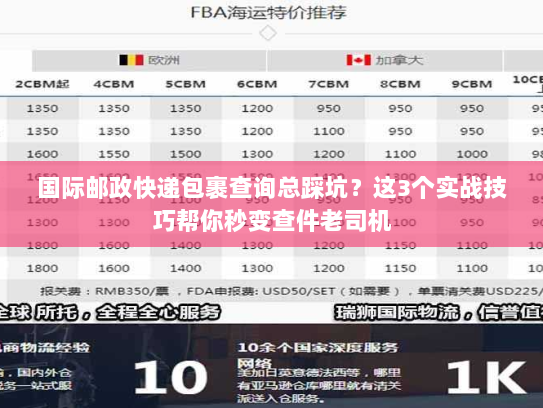 国际邮政快递包裹查询总踩坑？这3个实战技巧帮你秒变查件老司机