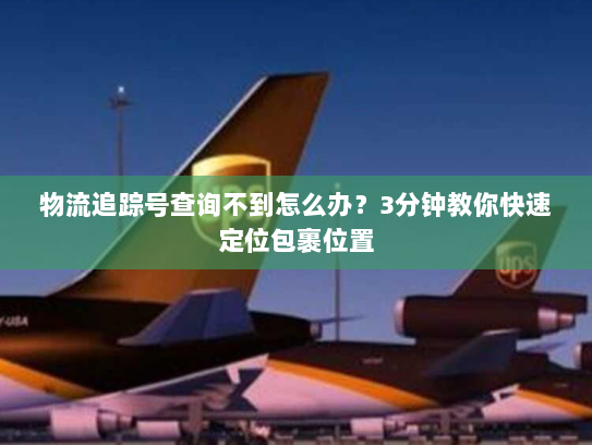 物流追踪号查询不到怎么办?3分钟教你快速定位包裹位置 物流追踪号查询不到怎么办?3分钟教你快速定位包裹位置