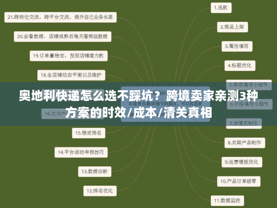 奥地利快递怎么选不踩坑？跨境卖家亲测3种方案的时效/成本/清关真相