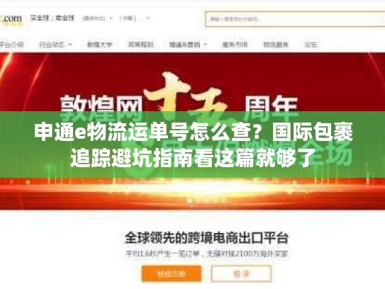 申通e物流运单号怎么查？国际包裹追踪避坑指南看这篇就够了