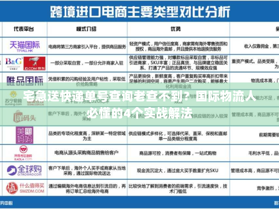 宅急送快递单号查询老查不到?国际物流人必懂的4个实战解法 宅急送快递单号查询老查不到?国际物流人必懂的4个实战解法