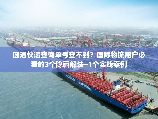 圆通快递查询单号查不到？国际物流用户必看的3个隐藏解法+1个实战案例