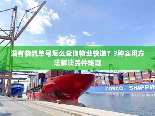 没有物流单号怎么查询物业快递?3种实用方法解决丢件难题 没有物流单号怎么查询物业快递?3种实用方法解决丢件难题