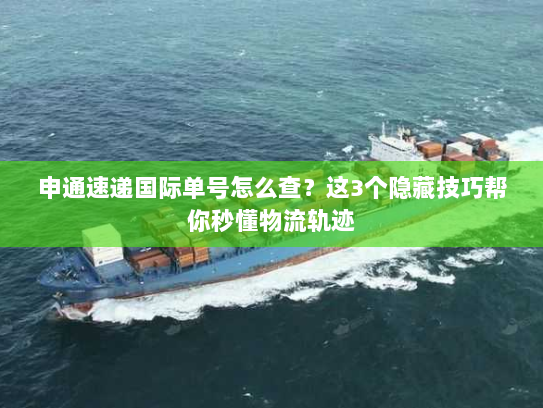 申通速递国际单号怎么查？这3个隐藏技巧帮你秒懂物流轨迹