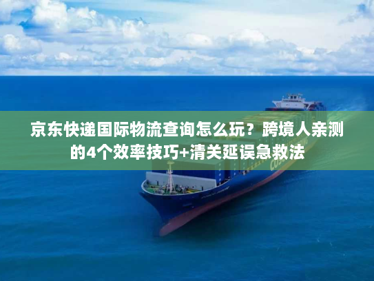 京东快递国际物流查询怎么玩？跨境人亲测的4个效率技巧+清关延误急救法