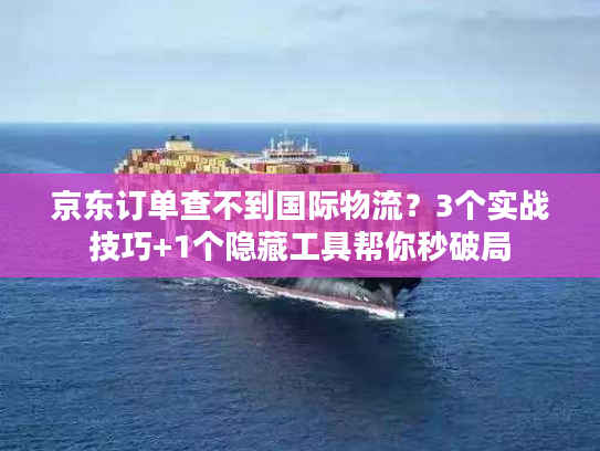 京东订单查不到国际物流？3个实战技巧+1个隐藏工具帮你秒破局