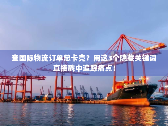 查国际物流订单总卡壳?用这3个隐藏关键词直接戳中追踪痛点! 查国际物流订单总卡壳?用这3个隐藏关键词直接戳中追踪痛点!