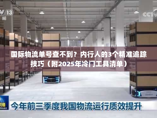 国际物流单号查不到？内行人的3个精准追踪技巧（附2025年冷门工具清单）