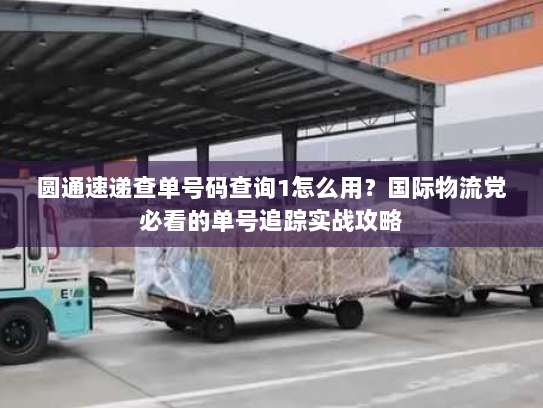 圆通速递查单号码查询1怎么用?国际物流党必看的单号追踪实战攻略 圆通速递查单号码查询1怎么用?国际物流党必看的单号追踪实战攻略