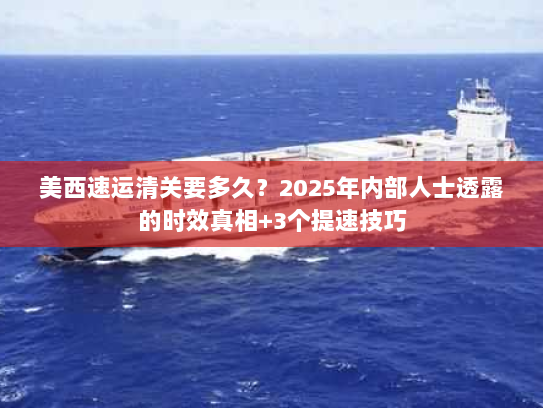 美西速运清关要多久？2025年内部人士透露的时效真相+3个提速技巧