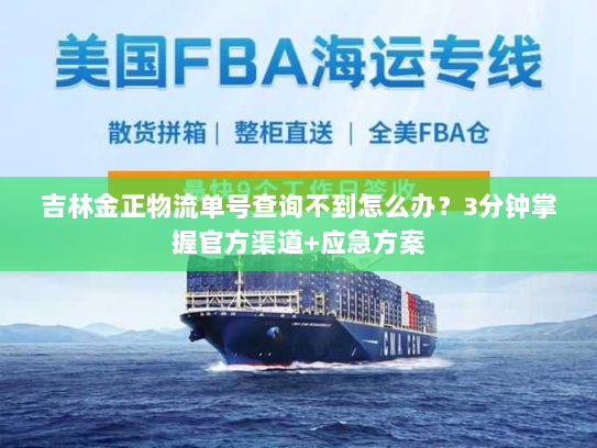 吉林金正物流单号查询不到怎么办?3分钟掌握官方渠道+应急方案 吉林金正物流单号查询不到怎么办?3分钟掌握官方渠道+应急方案