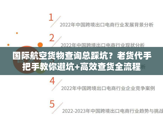 国际航空货物查询总踩坑？老货代手把手教你避坑+高效查货全流程