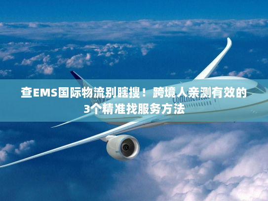 查EMS国际物流别瞎搜！跨境人亲测有效的3个精准找服务方法