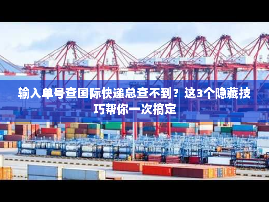 输入单号查国际快递总查不到？这3个隐藏技巧帮你一次搞定