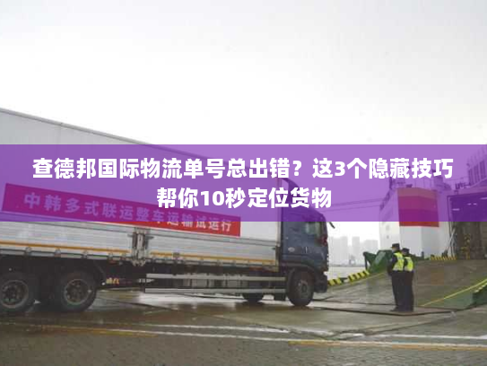 查德邦国际物流单号总出错？这3个隐藏技巧帮你10秒定位货物