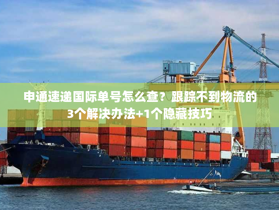 申通速递国际单号怎么查?跟踪不到物流的3个解决办法+1个隐藏技巧 申通速递国际单号怎么查?跟踪不到物流的3个解决办法+1个隐藏技巧