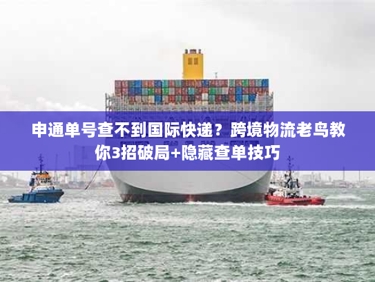 申通单号查不到国际快递？跨境物流老鸟教你3招破局+隐藏查单技巧