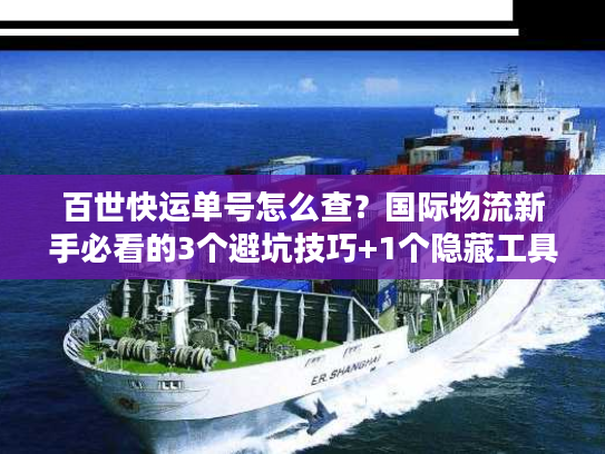 百世快运单号怎么查?国际物流新手必看的3个避坑技巧+1个隐藏工具 百世快运单号怎么查?国际物流新手必看的3个避坑技巧+1个隐藏工具