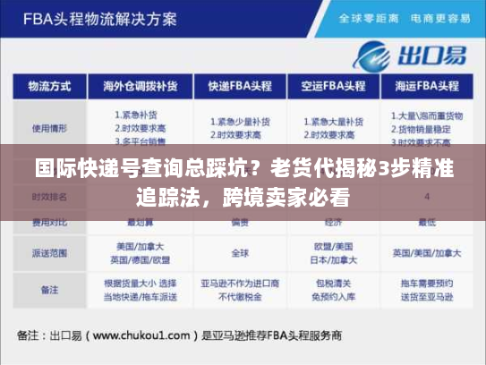 国际快递号查询总踩坑？老货代揭秘3步精准追踪法，跨境卖家必看