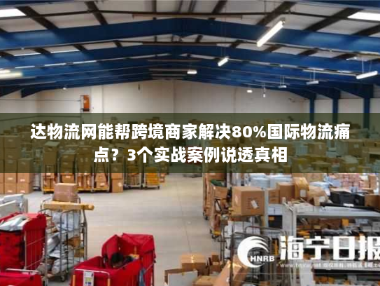 达物流网能帮跨境商家解决80%国际物流痛点？3个实战案例说透真相
