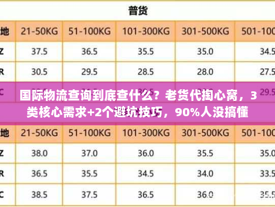 国际物流查询到底查什么?老货代掏心窝,3类核心需求+2个避坑技巧,90%人没搞懂 国际物流查询到底查什么?老货代掏心窝,3类核心需求+2个避坑技巧,90%人没搞懂