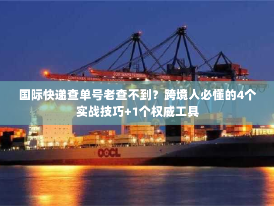 国际快递查单号老查不到?跨境人必懂的4个实战技巧+1个权威工具 国际快递查单号老查不到?跨境人必懂的4个实战技巧+1个权威工具
