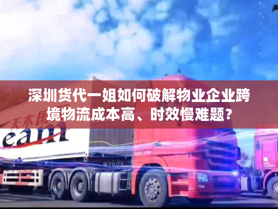 深圳货代一姐如何破解物业企业跨境物流成本高、时效慢难题？