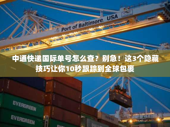 中通快递国际单号怎么查?别急!这3个隐藏技巧让你10秒跟踪到全球包裹 中通快递国际单号怎么查?别急!这3个隐藏技巧让你10秒跟踪到全球包裹