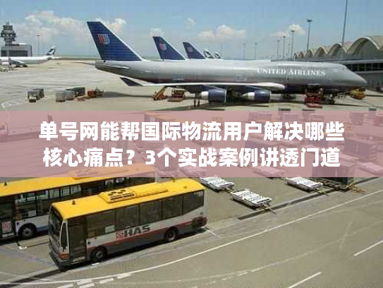 单号网能帮国际物流用户解决哪些核心痛点？3个实战案例讲透门道