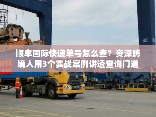 顺丰国际快递单号怎么查？资深跨境人用3个实战案例讲透查询门道