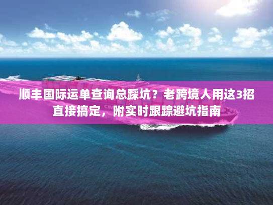 顺丰国际运单查询总踩坑？老跨境人用这3招直接搞定，附实时跟踪避坑指南