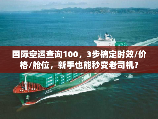 国际空运查询100，3步搞定时效/价格/舱位，新手也能秒变老司机？