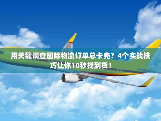用关键词查国际物流订单总卡壳？4个实战技巧让你10秒找到货！