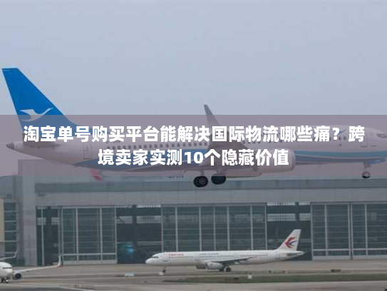 淘宝单号购买平台能解决国际物流哪些痛？跨境卖家实测10个隐藏价值