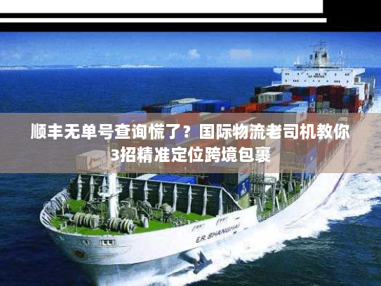 顺丰无单号查询慌了？国际物流老司机教你3招精准定位跨境包裹