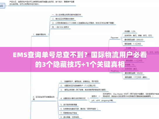 EMS查询单号总查不到？国际物流用户必看的3个隐藏技巧+1个关键真相