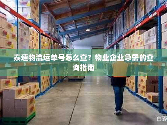 泰速物流运单号怎么查？物业企业急需的查询指南