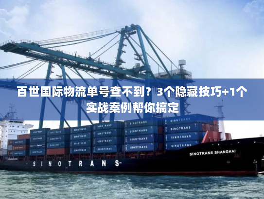 百世国际物流单号查不到？3个隐藏技巧+1个实战案例帮你搞定
