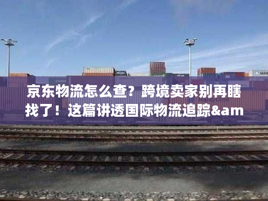 京东物流怎么查?跨境卖家别再瞎找了!这篇讲透国际物流追踪&服务对接 京东物流怎么查?跨境卖家别再瞎找了!这篇讲透国际物流追踪&服务对接