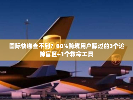 国际快递查不到？80%跨境用户踩过的3个追踪盲区+1个救命工具