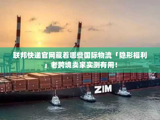 联邦快递官网藏着哪些国际物流「隐形福利」老跨境卖家实测有用！