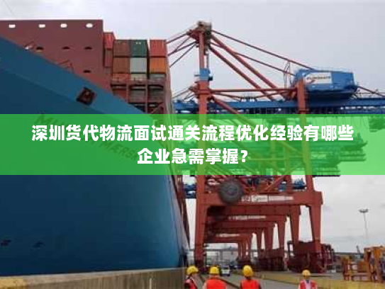 深圳货代物流面试通关流程优化经验有哪些企业急需掌握? 深圳货代物流面试通关流程优化经验有哪些企业急需掌握?