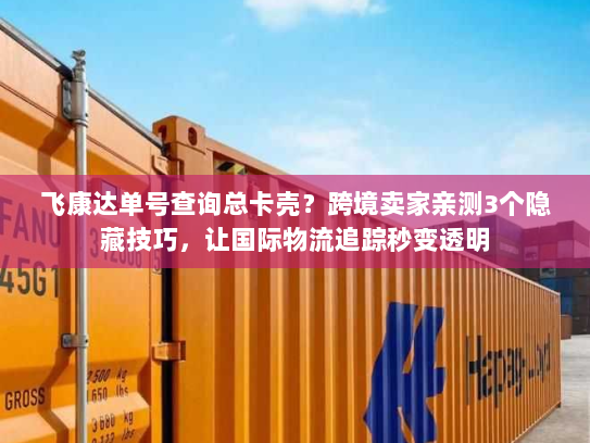 飞康达单号查询总卡壳?跨境卖家亲测3个隐藏技巧,让国际物流追踪秒变透明 飞康达单号查询总卡壳?跨境卖家亲测3个隐藏技巧,让国际物流追踪秒变透明
